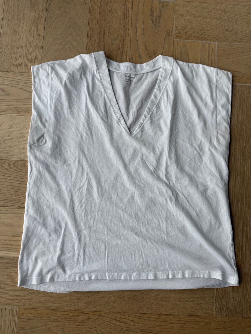 Frame White V-Neck Tank Top